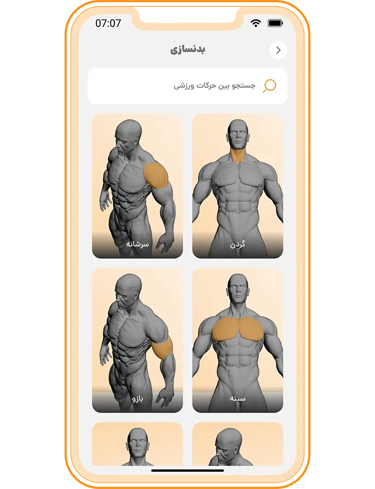 تمرینات بدنسازی بر اساس محدوده عضلات انتخابی برای مثال تمرینات شکم و پهلو در خانه در سوپراپلیکیشن ورزشی MyNextBody | مای نکست بادی