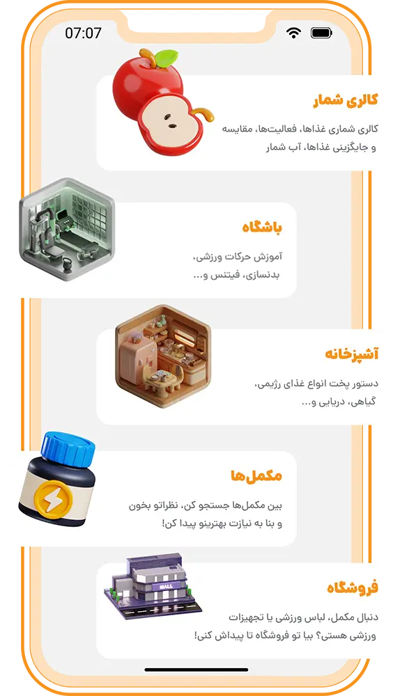 سوپر اپلیکیشن سلامت و کالری‌شمار MyNextBody